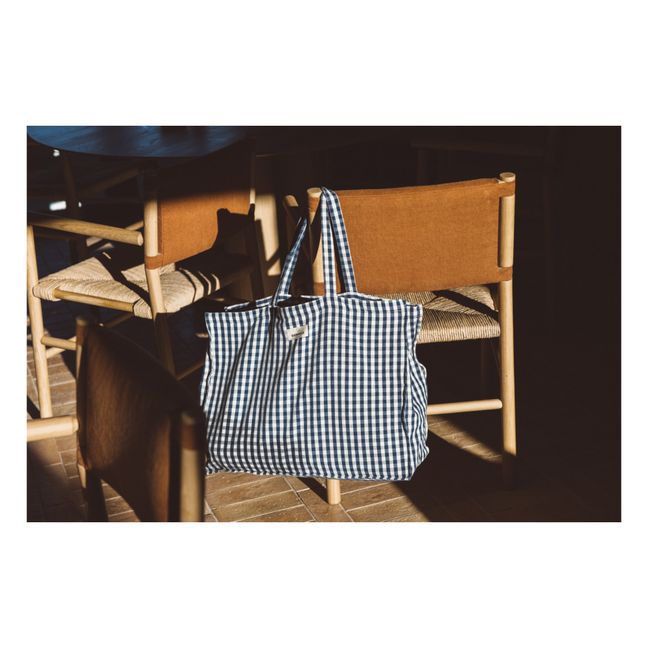 Sac week-end Vichy | Azul índigo