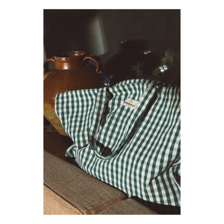 Gingham Weekend Bag | Verde esmeralda- Imagen del producto n°5