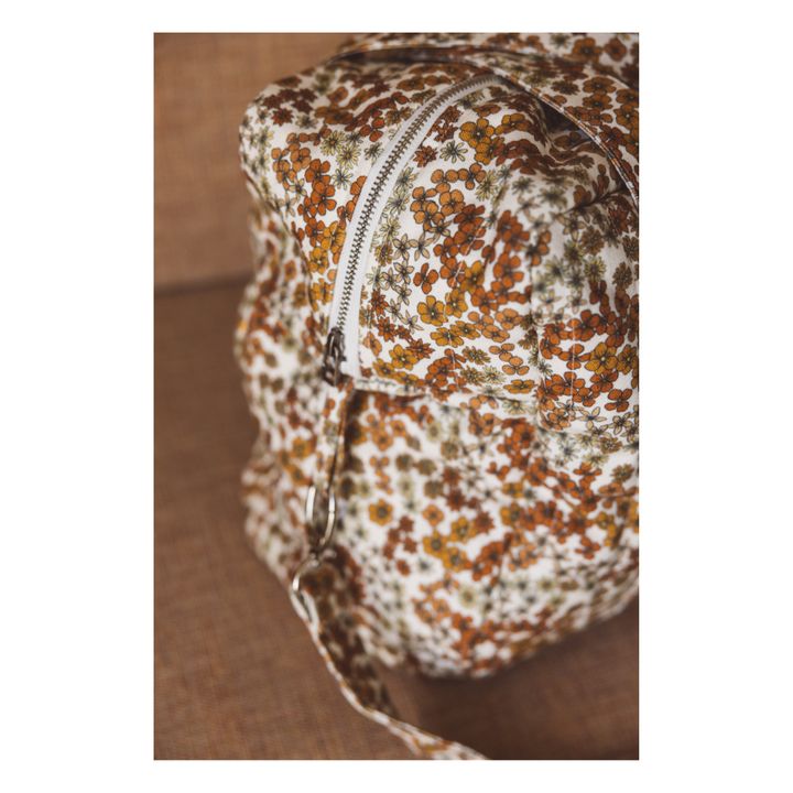 Flower printed Diaper Bag | Rosewood- Product image n°2