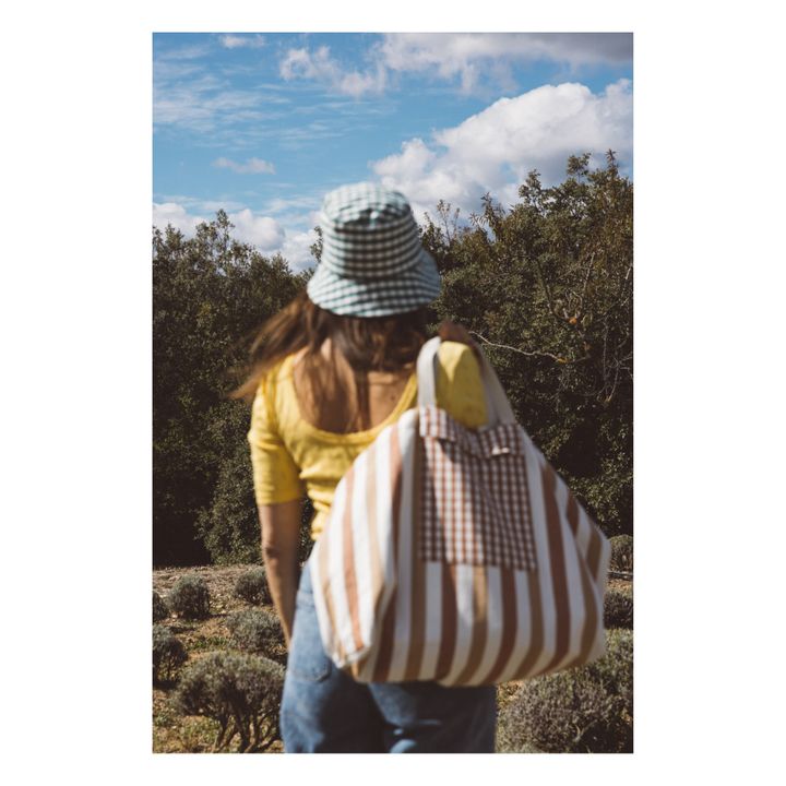 Striped Beach Bag | Brick red- Product image n°2