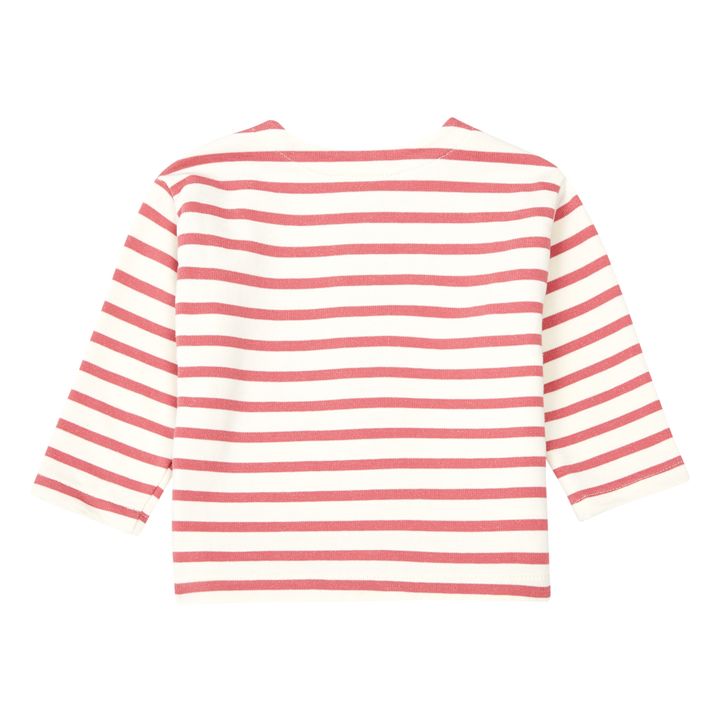 Cardigan Rayé Poche | Rose- Image produit n°1
