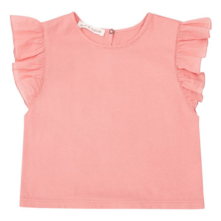 T-Shirt Rüschen | Rosa- Produktbild Nr. 0