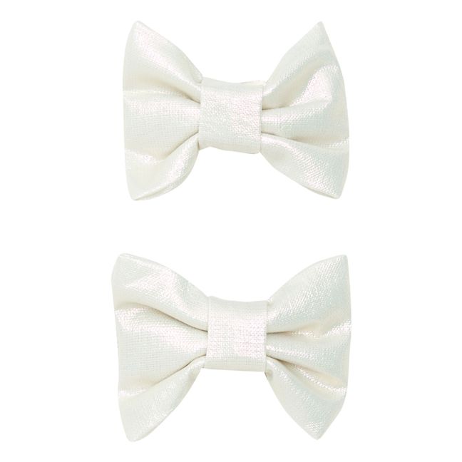 Miniclic Coated Cotton Bow Clips | Rosa