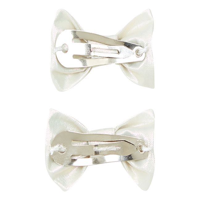 Miniclic Coated Cotton Bow Clips | Rosa