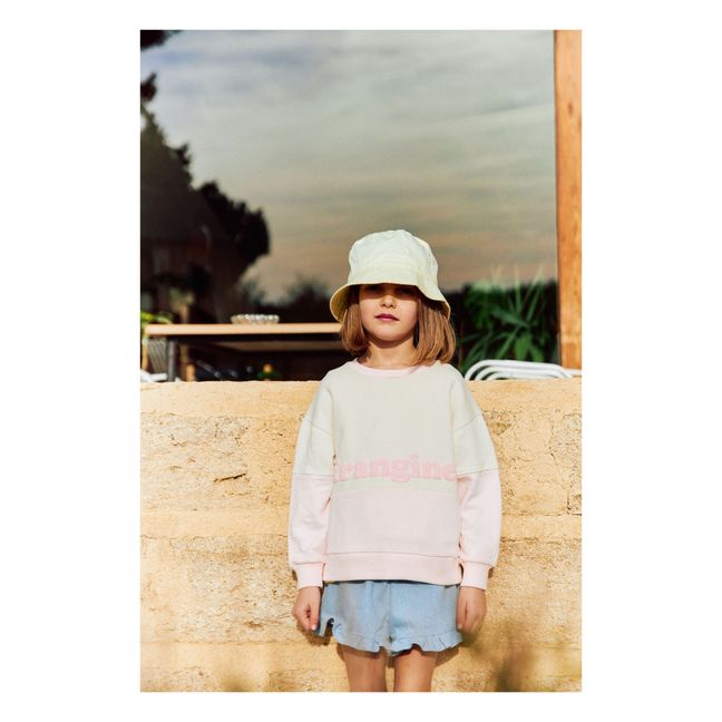 Edith Organic Cotton Sweatshirt | Pale pink