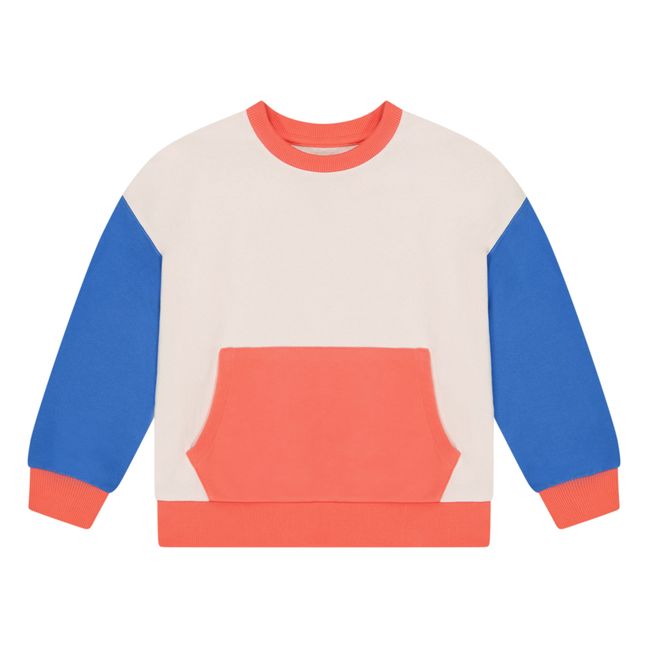 Dreifarbiges Sweatshirt aus Bio-Baumwolle Edith | Seidenfarben