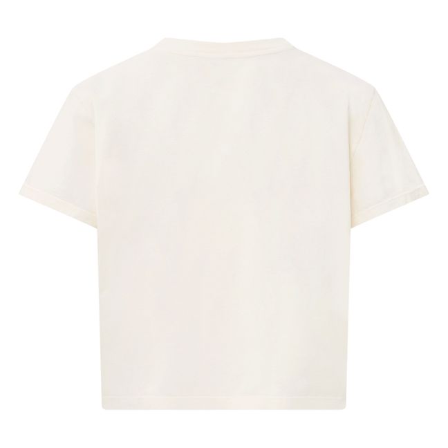 Sunkiss Printed Organic Cotton Boxy T-Shirt | Bianco cotone