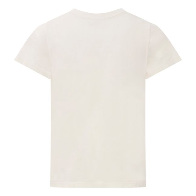 Maglietta Las Sirenas in cotone organico con stampa classica | Bianco cotone