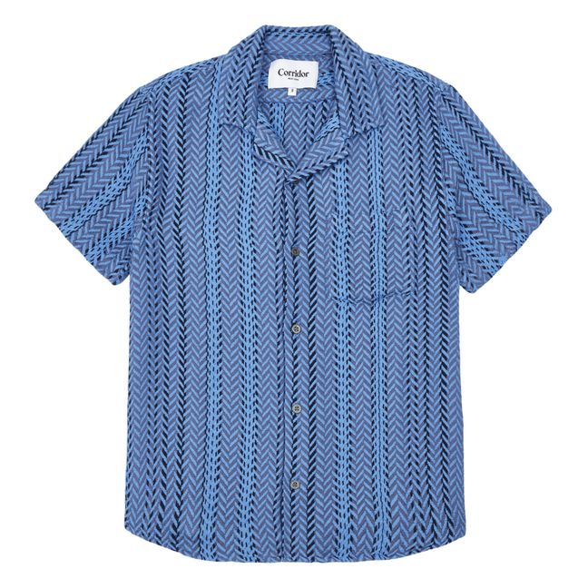 Trance Short-Sleeved Shirt | Blu  indaco