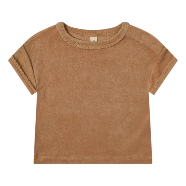 T-Shirt Eponge Coton Bio Boxy Uni | Camel