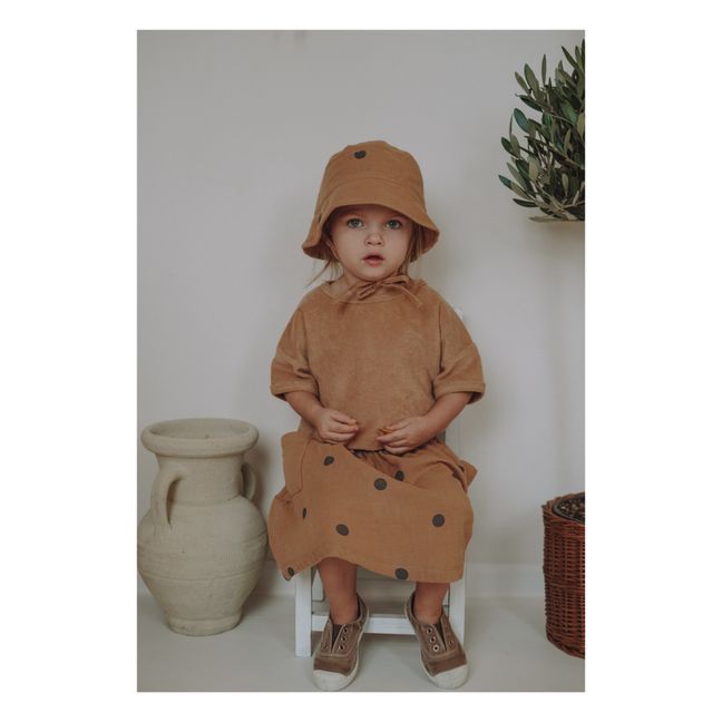 Jupe à Pois Mousseline Bio Tutti | Camel