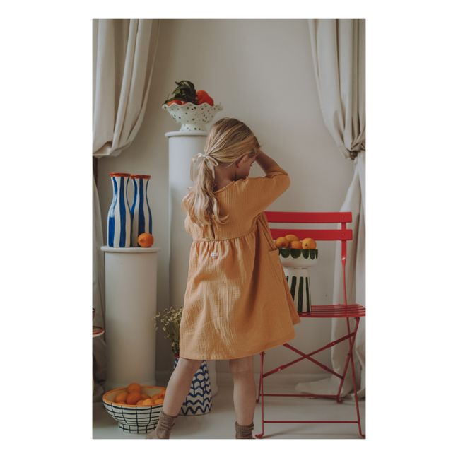 Bella Organic Chiffon Dress | Amarillo Mostaza