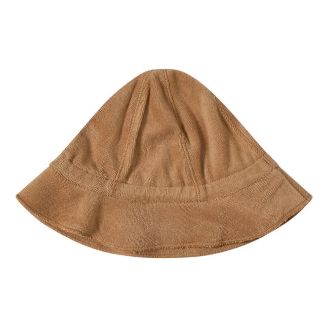 Organic Cotton Terry Cloth Plain Hat | Camel