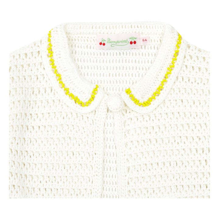 Claro Crochet and Bead Cardigan | White- Product image n°1