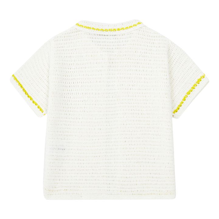 Cardigan Crochet et Perles Claro | Blanc- Image produit n°2