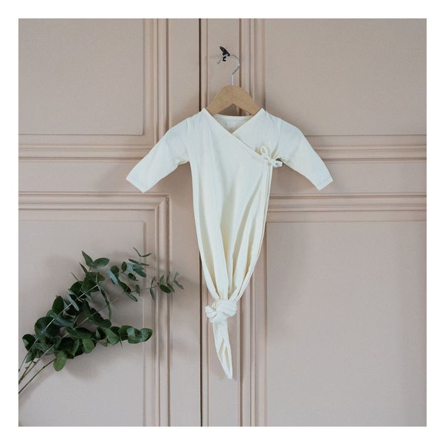 Kimono da notte, in cotone bio | Bianco