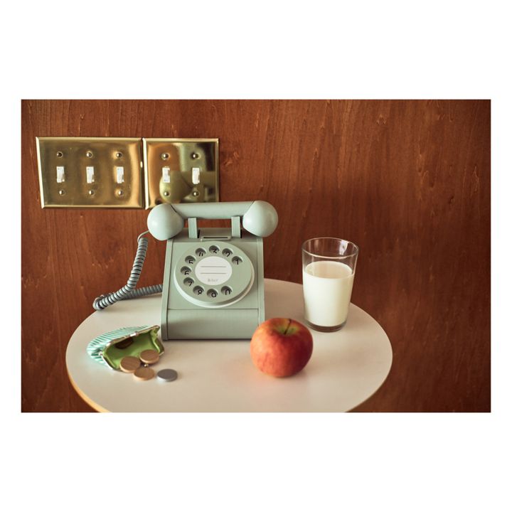 Teléfono de madera Vintage | Verde Menta- Imagen del producto n°5
