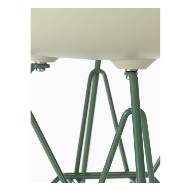 DSR chair - white epoxy base - Charles & Ray Eames | Green clay