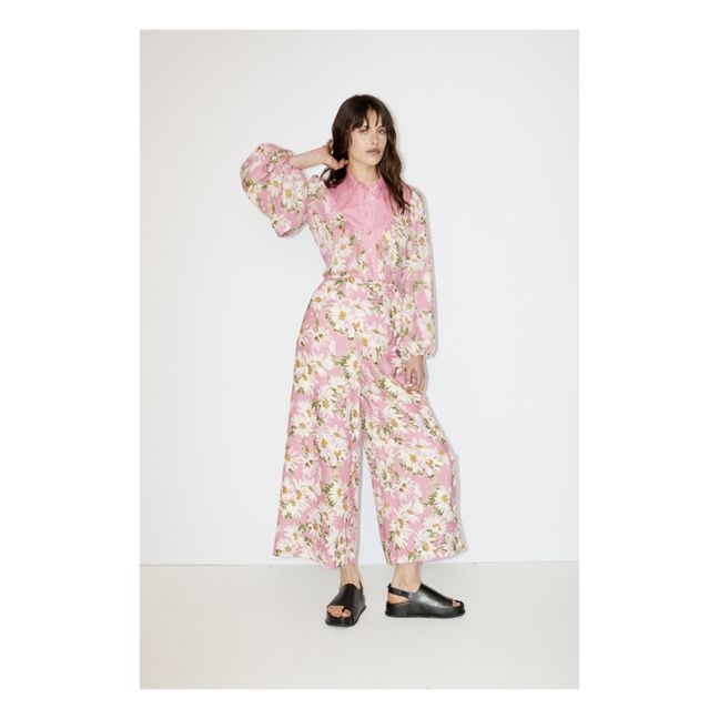 Camisa Maia de seda y lino | Rosa