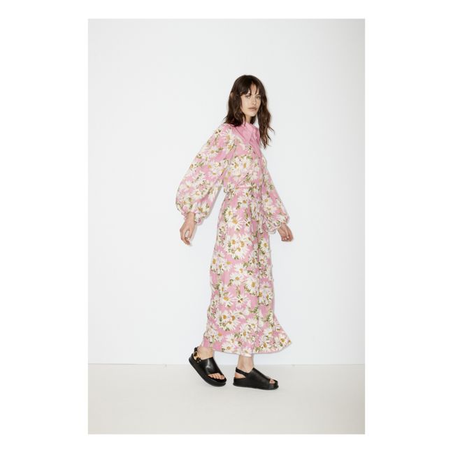 Camisa Maia de seda y lino | Rosa