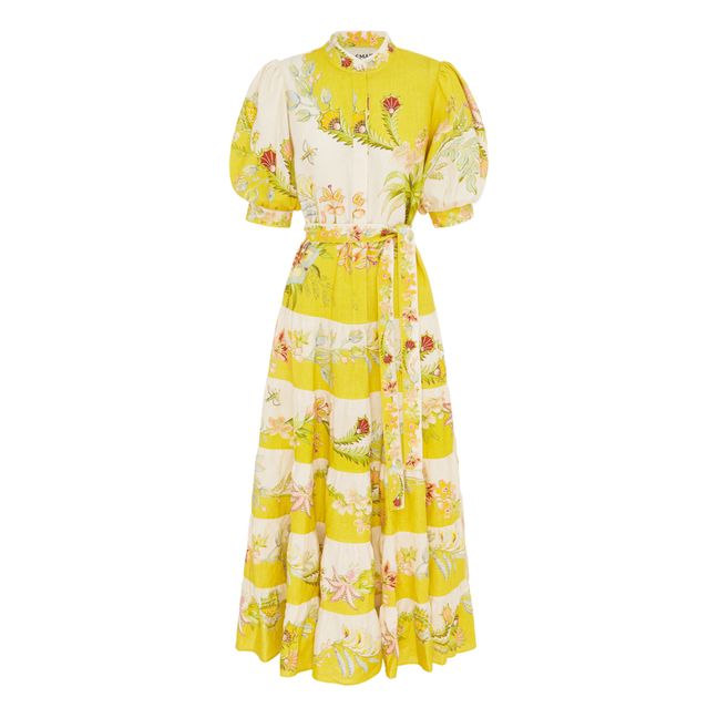 Vestido de lino Ira | Amarillo Limón
