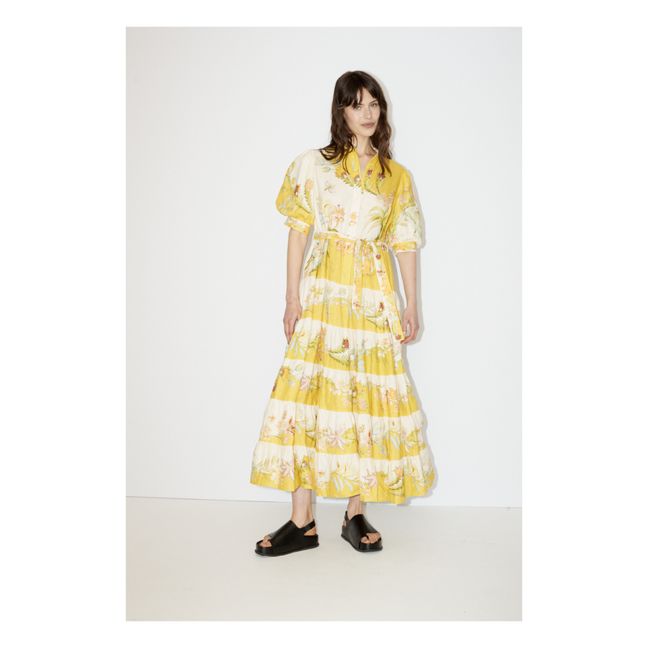 Ira Linen Dress | Lemon yellow