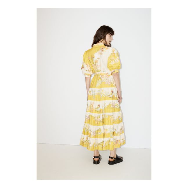 Vestido de lino Ira | Amarillo Limón