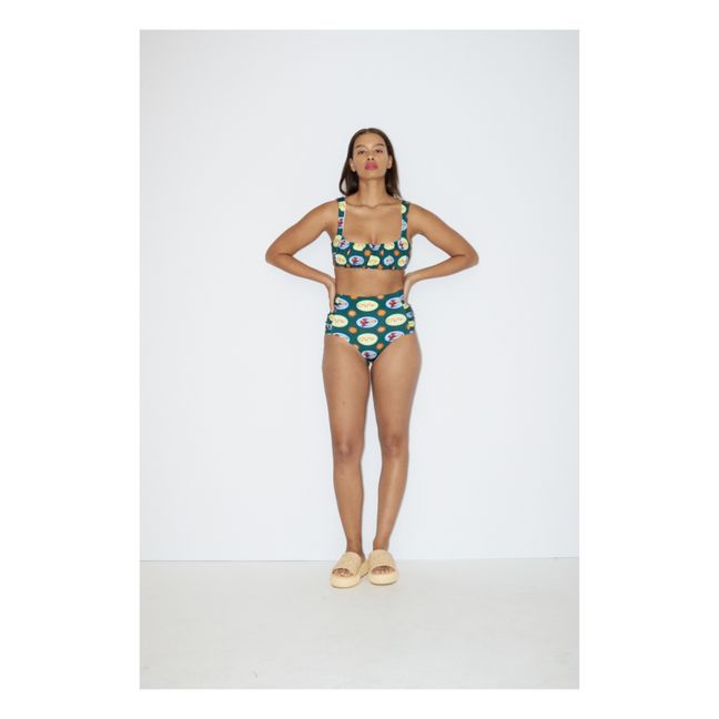 Guardian Recycled Material Bikini Top | Emerald green