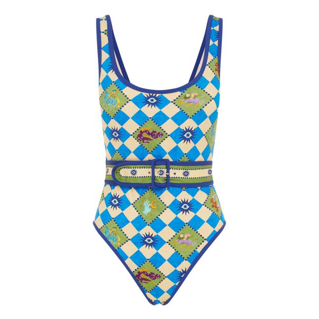 Lou Recycled Material One-piece Swimsuit | Blue
