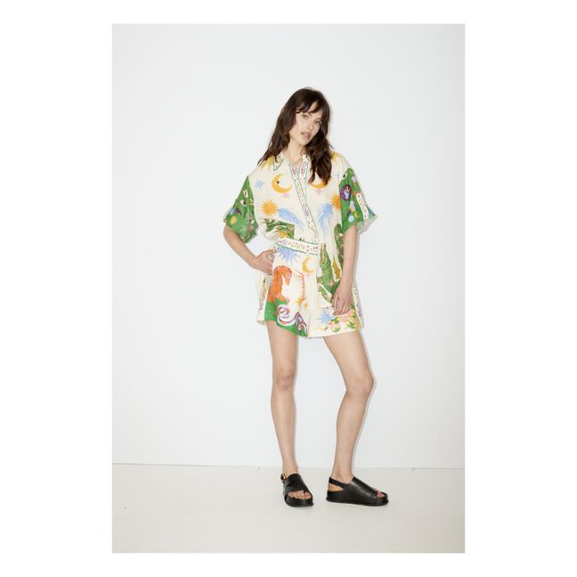 Camicia, modello: Seeker, in lino | Ecru