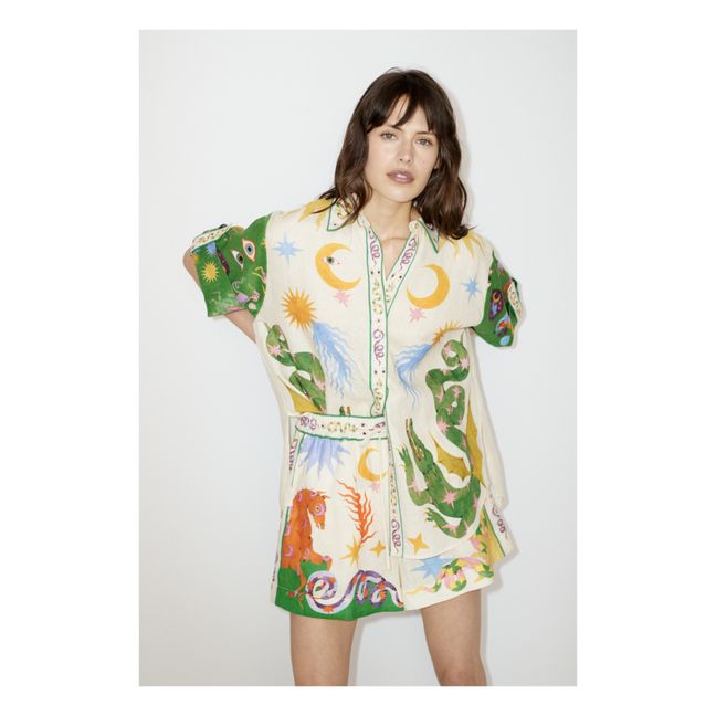 Camicia, modello: Seeker, in lino | Ecru