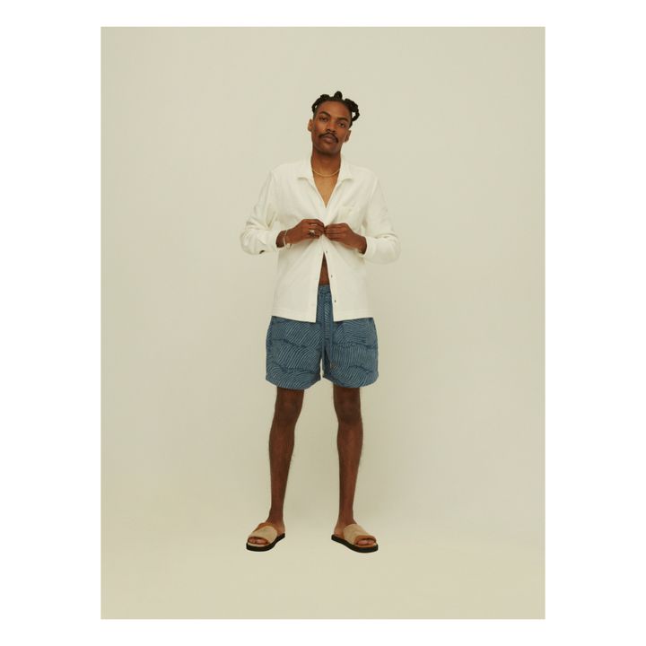 Pantalón corto de rizo ondulado | Azul- Imagen del producto n°1