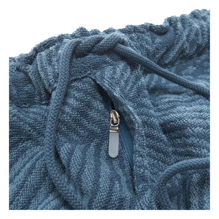 Pantalón corto de rizo ondulado | Azul- Imagen del producto n°3