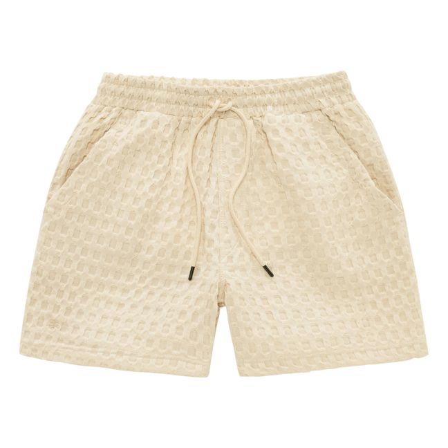 Porto Waffle Shorts | Ecru