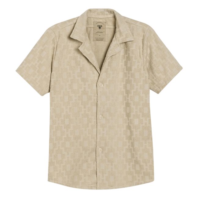 Machu Cuba Terry Short Sleeved Shirt | Beige