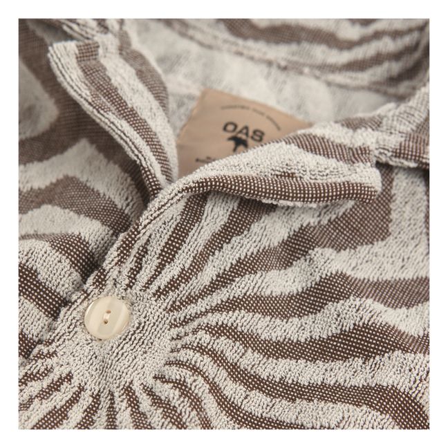 Cortado Cuba Terry Short Sleeved Shirt | Chocolate