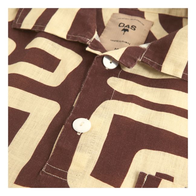 Kalahara Girona Linen Polo | Cioccolato