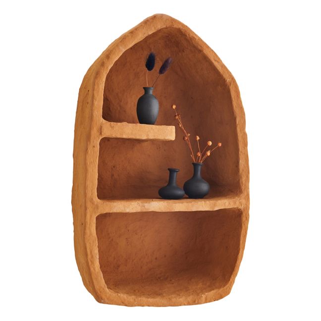 Etagère en papier maché  | Brun roux