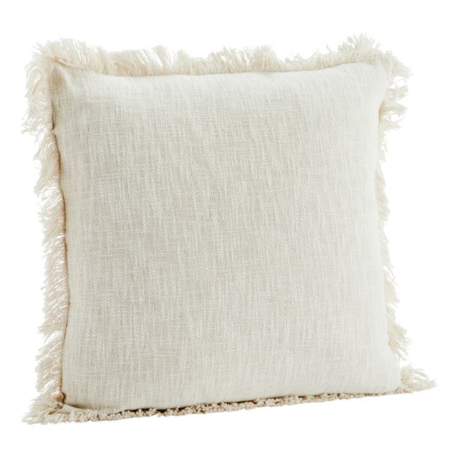 Housse de coussin à franges | Off-White