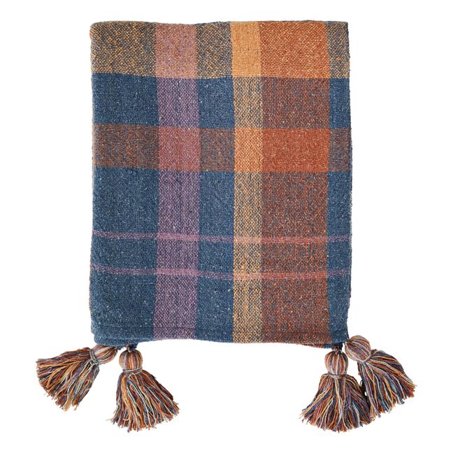 Checked Throw | Blau