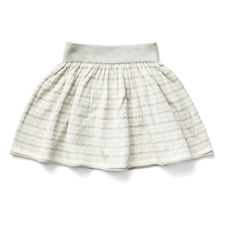 Netty Organic Pima Cotton Knit Skirt | Azul Gris- Imagen del producto n°1