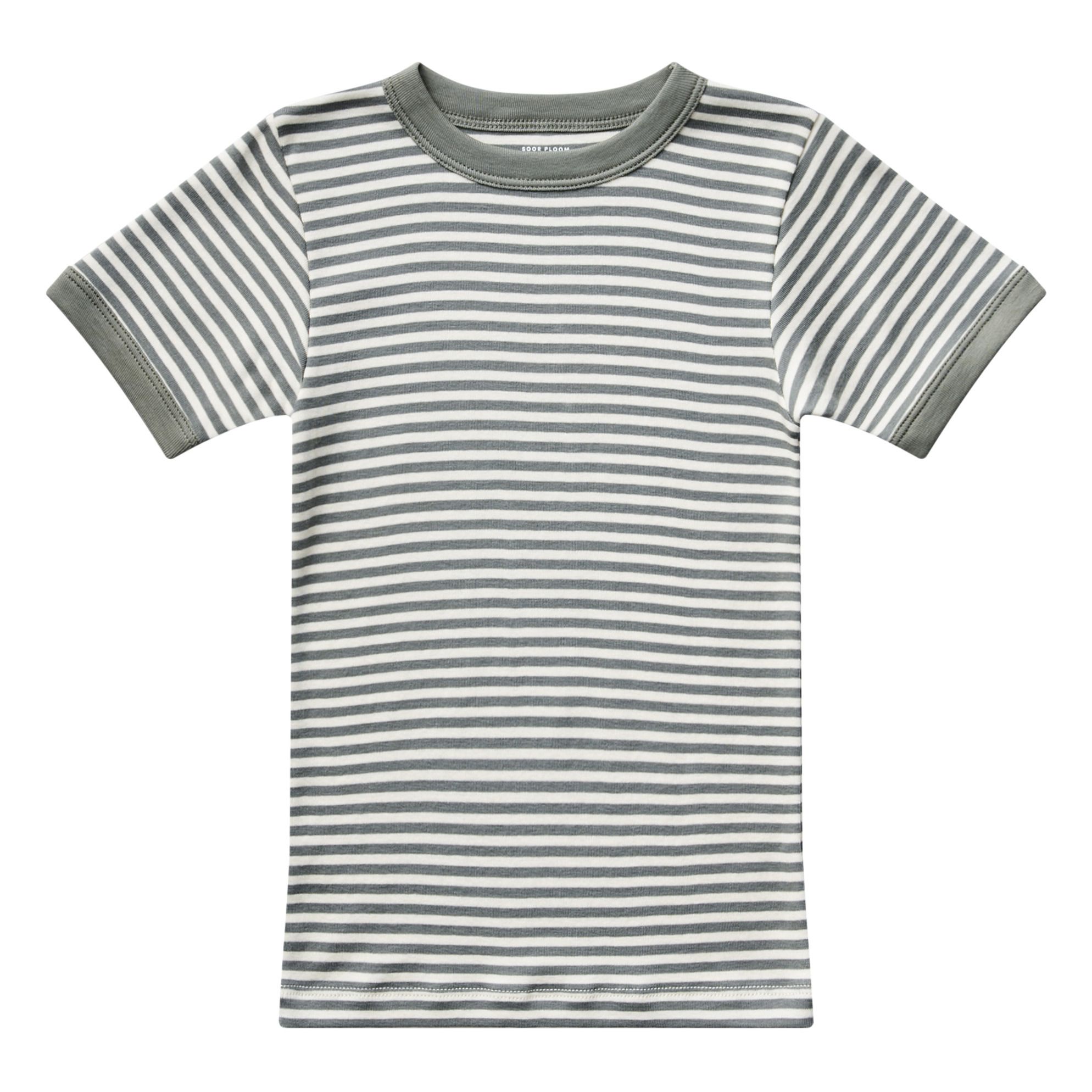 Soor Ploom - Gym Organic Pima Cotton Striped T-shirt - Ecru