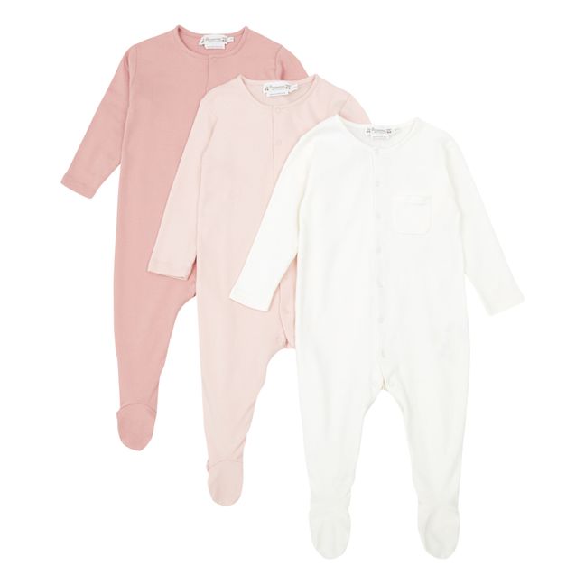 Cosima Footed Pajamas - Set of 3 | Pink