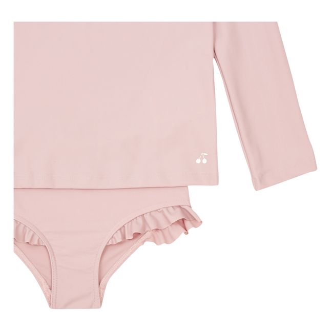 Maillot de Bain 2 Pièces T-Shirt Anti-UV + Culotte Ainoa | Dusty Pink