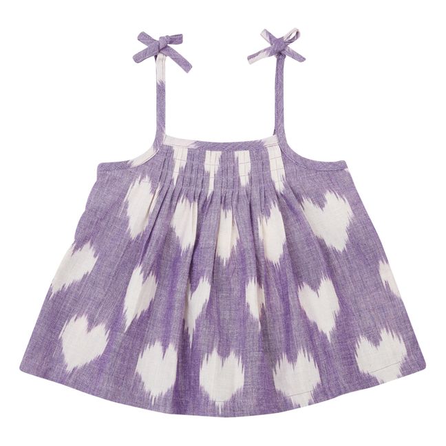 Top à Bretelles Coeurs Violette | Purple