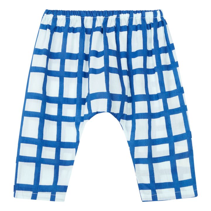 Checked Harem Pants | Blue- Product image n°1