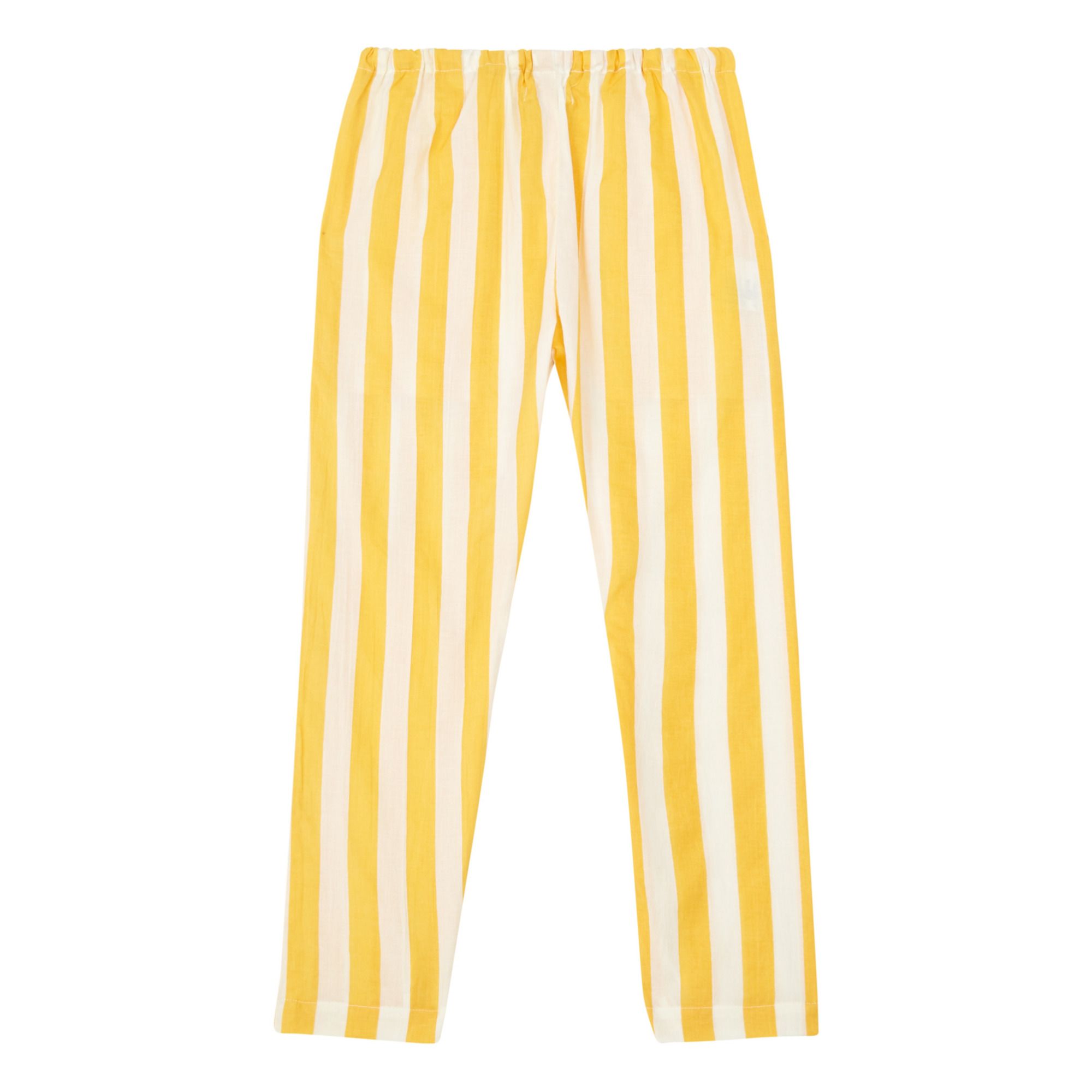 Yellow and white striped clearance trousers