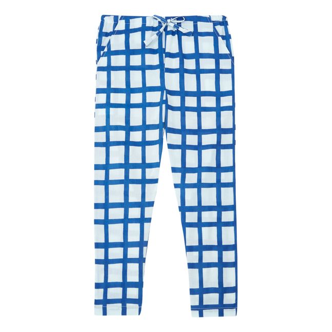 Pantalon à Carreaux | Bleu