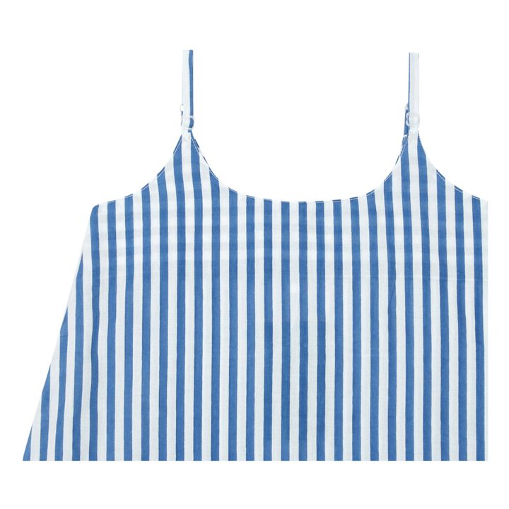 Camisa de pijama + Pantalón corto de rayas | Azul- Imagen del producto n°1