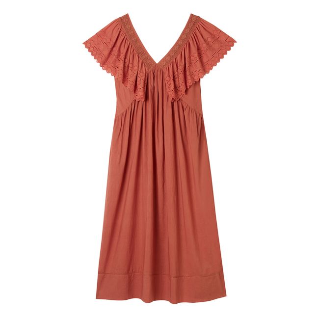 Exclusivo de Faune x Smallable - Camisón Camelia | Terracotta